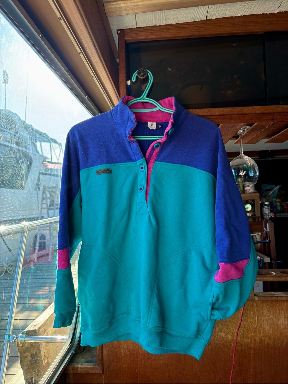 Vintage Columbia Pink and Blue Pullover